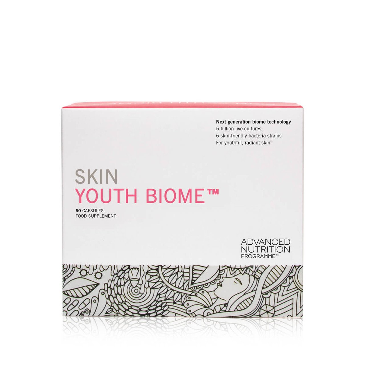 Advanced Nutrition Skin Youth Biome - 60 Capsules product image. 
